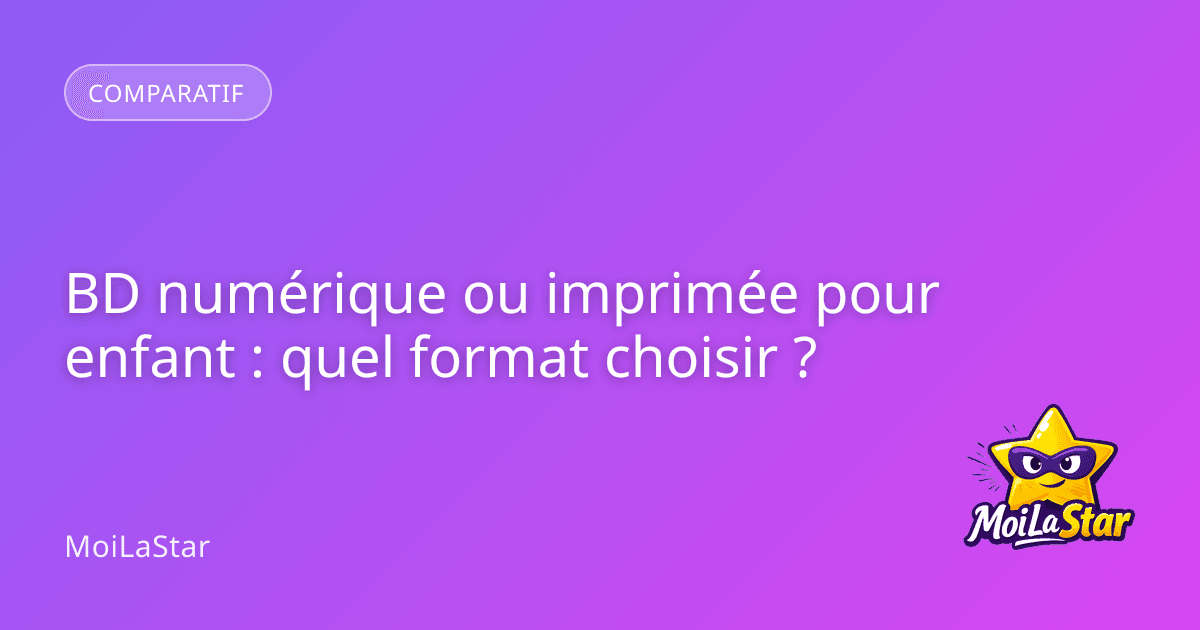 Un enfant assis confortablement dans un fauteuil, tenant une bande dessinée personnalisée imprimée entre ses mains avec un sourire radieux.