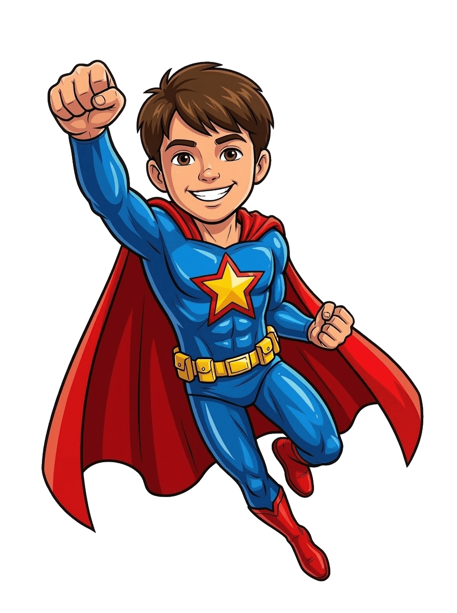 Exemple de bande dessinée personnalisée où l'enfant est le héros principal