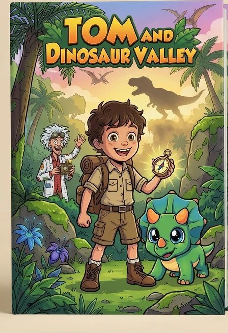 His transformed book: Tom and the Valley of the Dinosaurs