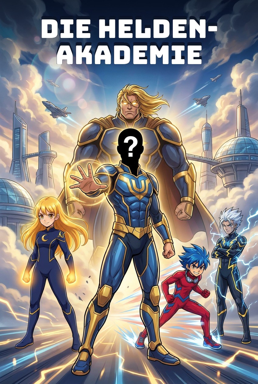 Cover des personalisierten Comics „Die Helden-Akademie“
