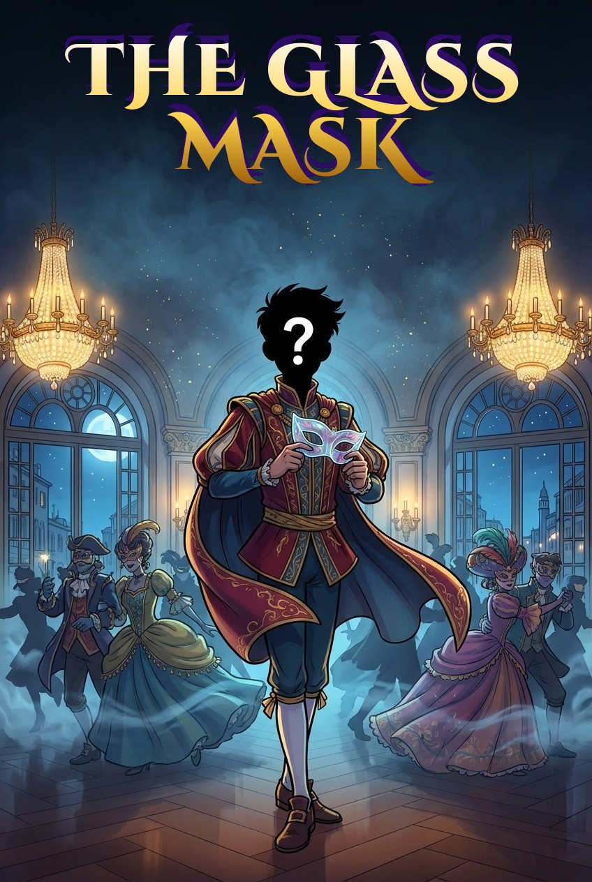 Cover of the personalised comic “The Glass Mask”