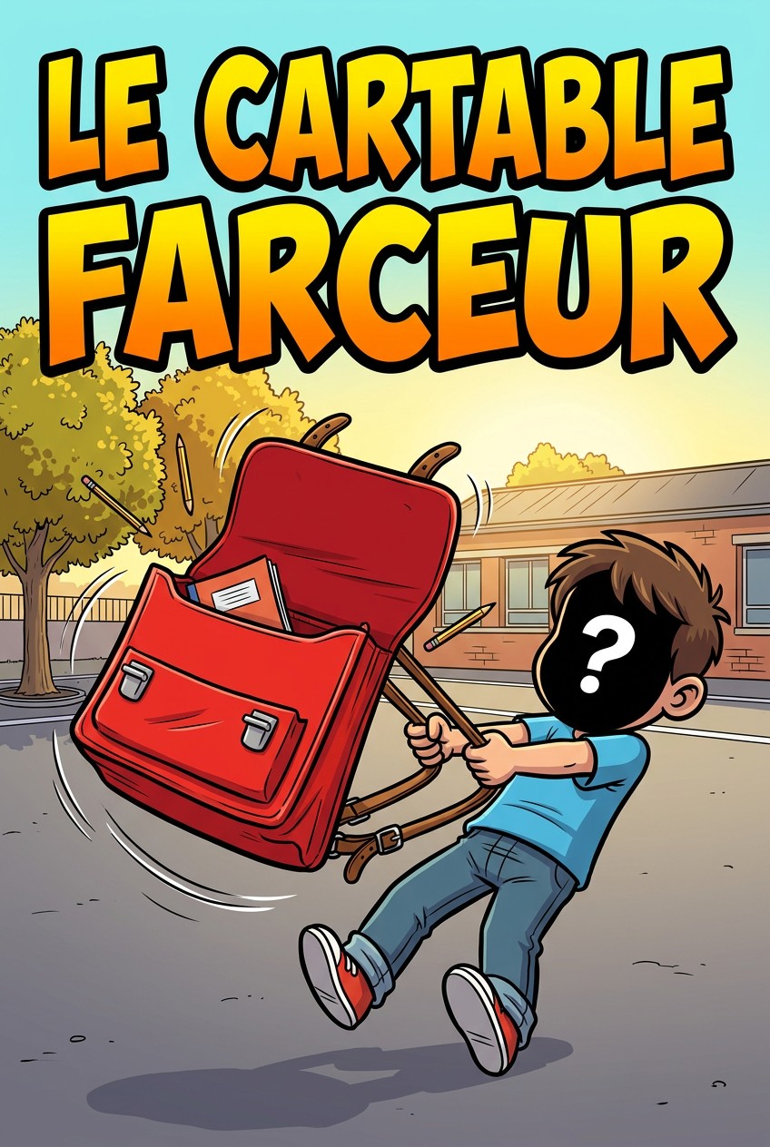 Couverture de la BD personnalisée « Le Cartable Farceur »
